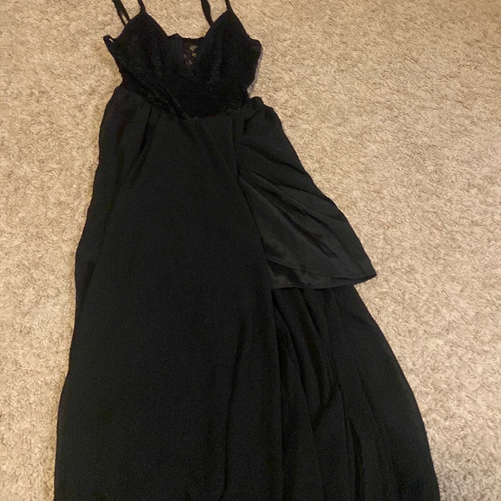 Formal black lace dress